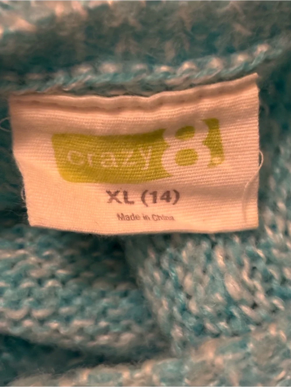 Crazy 8 Stylish Comfy Teal Heart Knit Dress with Belt size 14